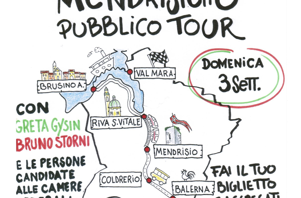 Mendrisiotto public tour: alla scoperta del Mendrisiotto con i candidati PS e Verdi alle federali!